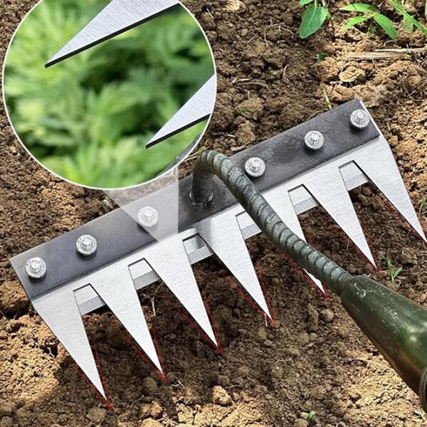 ProngPro Profesionalne Čelične Grabljice za Baštu, 5 Zubaca Otporne