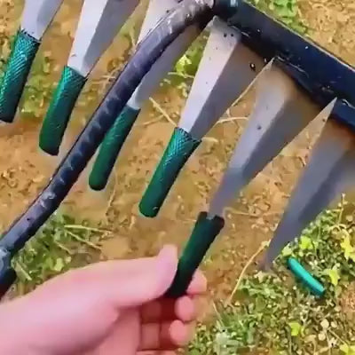 Profesionalne Čelične Grabljice za Baštu - 5 Zubaca